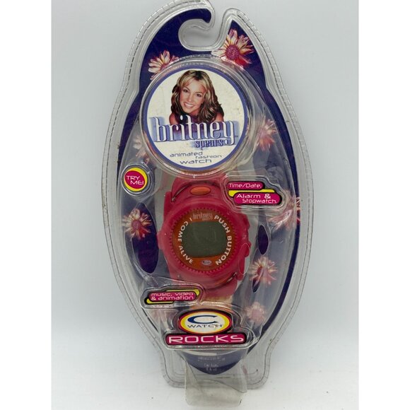 2000 Britney Spears C Watch Rocks Animated Fashion Watch NOS Sealed HTF